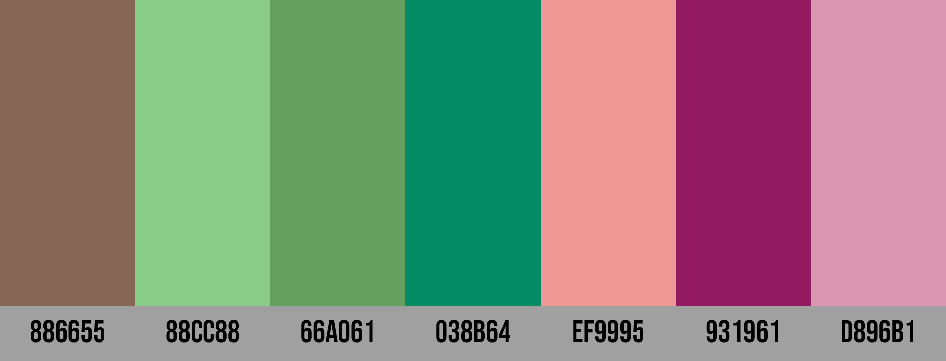 light shades of colours in pallet