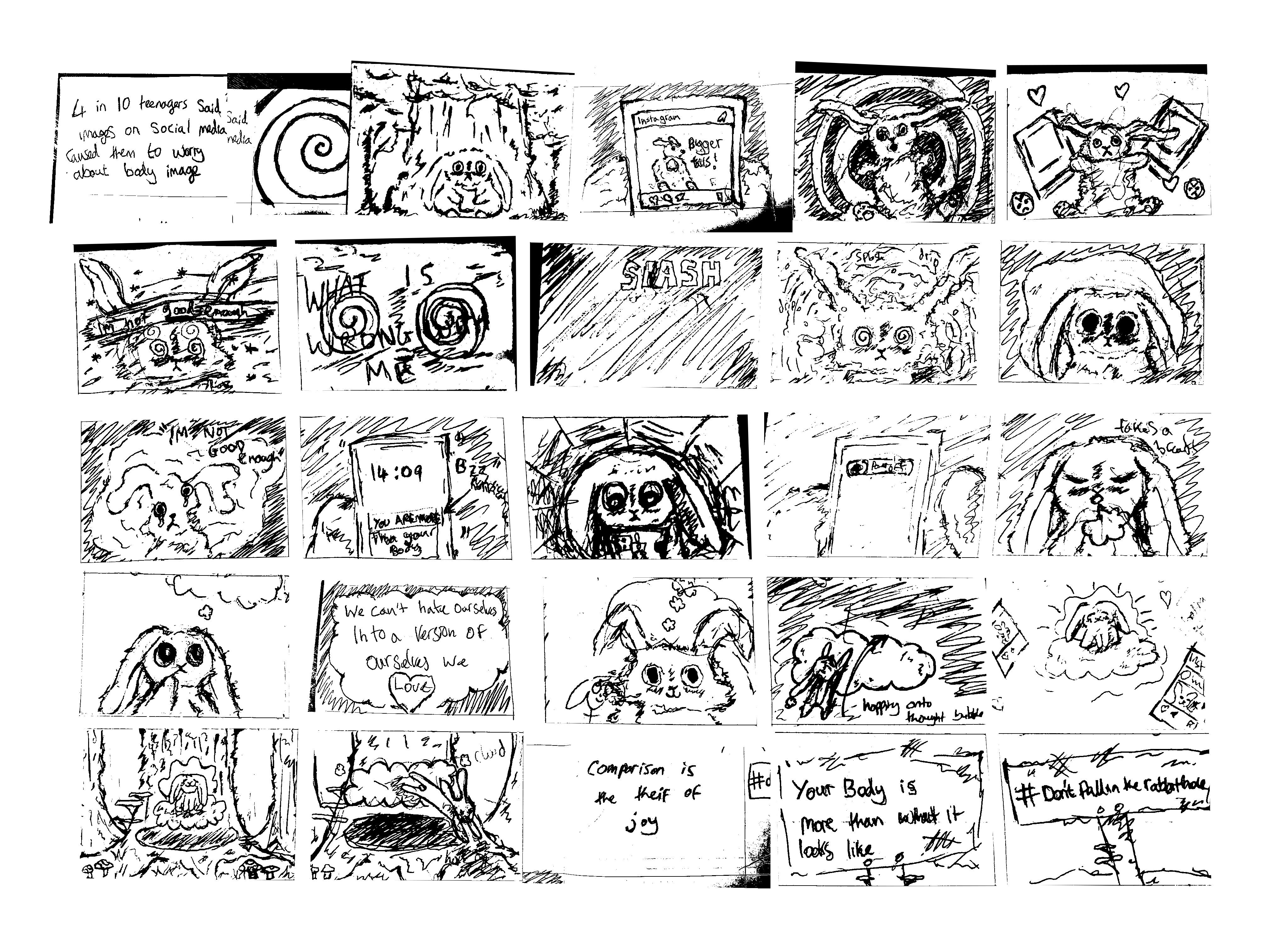 body positivity storyboard